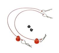 VGEBY Goupilles d'agrafe de Coquille de Corps de Voiture, Agrafes de Coquille de Voiture de Corde d'agrafe de Corps de Shell pour la Voiture 1/10 de RC(Rouge)