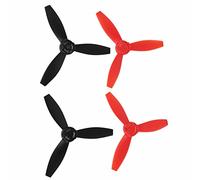 VGEBY Hélice D'avion RC 4 Pièces, Conception Triangulaire Légère pour une efficacité Aérodynamique avec une Forte Traction, Pièces de Rechange Faciles à Installer pour Drone Bebop 2 (2 noirs rouges)