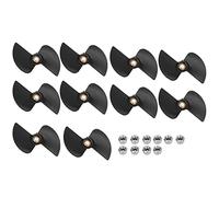 VGEBY Hélice de Bateau RC, Kit de Pièces de Rechange en Plastique et Métal avec 10 Accessoires de Queue de Rechange, Installation Facile, Poussée équilibrée pour Bateau de Course sans Balais pour Les