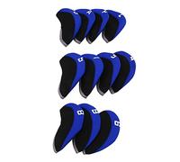 VGEBY Housses de Fer de Golf en Néoprène, Protecteur de Tête Flexible, Ensemble de Housses de Fer Numérotées pour la Plupart des Fers et Amateurs de Golf 11 Pièces (Blue)