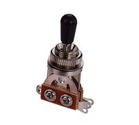 VGEBY Interrupteur à Bascule 3 Voies, Sélecteur de Micro 3 Positions pour Guitare électrique SG, avec Dessus argenté ou Noir, Matériau Métallique, Facile à Installer (haut argenté)
