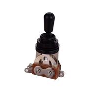 VGEBY Interrupteur à Bascule 3 Voies, Sélecteur de Micro 3 Positions pour Guitare électrique SG, avec Dessus argenté ou Noir, Matériau Métallique, Facile à Installer (Haut noir)