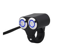 VGEBY Interrupteur à Bouton de Guidon, Alliage d'aluminium, Indicateur LED, Interrupteur Marche/arrêt pour Motos avec Guidon de 22 Mm (Autobloquant)