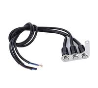 VGEBY Interrupteur de Guidon de Moto, Interrupteur de Phare en Acier Inoxydable, Commande étanche à 3 Boutons avec Fils de Cuivre de 60 Cm pour Moto, ATV, Dirt Bike, Vélo électrique, côté Gauche