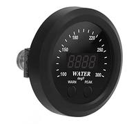 VGEBY Jauge de Température de l'eau 2,5 Pouces Compteur Numérique de Température de l'eau ABS 100 à 300 Fahrenheit Affichage LED Rouge avec Capteur 12 V Universel pour Tableau de Bord de Camion de