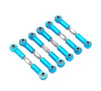 VGEBY Jeu de Bielles de Direction RC, Biellettes de Direction Réglables en Alliage d'aluminium 6 Pièces avec Vis et clé Hexagonale, 4,5 à 6,5 Cm pour Voiture RC 1 18 A949 A959 A969 A979 K929 (Blue)