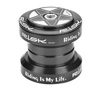 VGEBY Jeu de direction de vélo 34 mm 1 1/8 - En alliage d'aluminium - Pour tige de fourche droite de 28,6 mm - Noir
