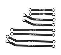 VGEBY Jeu de Maillons RC à Dégagement élevé, Tige de Liaison de Direction en Alliage D'aluminium pour Voiture sur Chenilles SCX24 1/24 RC, avec Performances et durabilité Améliorées (Black)