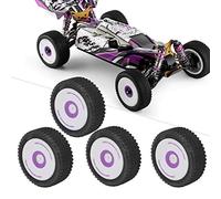 VGEBY Jeu de Pneus en Caoutchouc Avant et Arrière pour Voiture RC, 4 Pièces, Adaptés aux Voitures Télécommandées WLtoys 1/12 124019