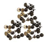 VGEBY Jeu de Rivets pour Livres, 30 Pièces, Vis de Reliure en Laiton Durables pour Projets de Scrapbooking et de Papeterie, 9,5x4mm (laiton 2)