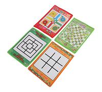 VGEBY Jeu d'échecs pour Enfants, Jeux de société Portables en Tissu Non tissé avec échelles de Serpents et Ludo pour Le Plaisir en Plein Air et Les Voyages en Famille