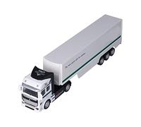 VGEBY Jouet de Camion Semi, 1:48 Jouet de Camion Semi Tirer vers L'arrière de Camion de Conteneur Jouet en Alliage Modèle de Transport de Voiture Jouet Camion Remorque pour Enfants Cadeau(Blanche)