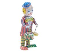 VGEBY Jouet de Clown de Table, Fer Blanc à Remonter, Mécanique Rétro, Figurine de Batteur de Clown, Jouet de Clown Vintage pour Enfants, Ornement de Bureau, de Fête