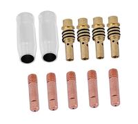 VGEBY Kit de 11 Supports de Buses de Soudage MIG, Cuivre plaqué Zinc, Comprend des Pièces Essentielles pour Torche 15AK, Parfait pour les Réparations Automobiles et la Fabrication de Métaux