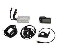 VGEBY Kit de Conversion pour Vélo électrique, Contrôleur Brushless 17A à 3 Modes avec Panneau S866 et Accélérateur au Pouce, pour Moteurs 24V 36V 48V 250W 350W