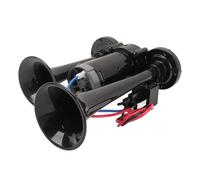 VGEBY Kit de Klaxon de Train à Double Trompette, Klaxon électrique 130 DB 12 V avec Compresseur en Métal chromé pour Camions, Voitures, Bateaux, Yachts, Installation Facile, Avertissement Fort