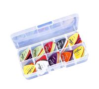 VGEBY Kit de Médiators de Guitare 50 Pièces, Médiators Professionnels en Plastique ABS Poli givré avec Boîte de Rangement, pour Remplacement de Guitare électrique Acoustique