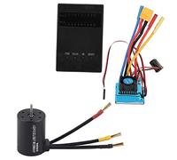 VGEBY Kit de Moteur 3650 3100KV, Moteur sans Balais ESC avec Carte de Programmation de Prise 120A ESC XT60 pour Voiture 1/10 1/8 RC