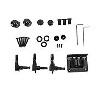 VGEBY Kit de Pont de Guitare à 3 Cordes, Accessoires en Métal avec Boutons de Commande, Chevilles de Réglage, Clés, Vis, pour Remplacement de Réparation de Guitare