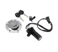 VGEBY Kit de Verrouillage de Bouchon de Réservoir de Carburant en Alliage d'aluminium avec Serrure de Casque et 2 Clés de Remplacement Direct pour Moto YZF R3 2015 2016 2017 2018