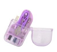 VGEBY Kit de Voyage de Couture en Plastique Portable Exquis, Ensemble D'outils de Couture Familial, Ciseaux à Aiguilles Rose Vert, Artisanat (PURPLE)