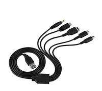 VGEBY Ligne de Chargement USB 5 en 1, Chargeur Micro USB Multifonction pour NDS Ll XL 3DS U