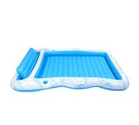 VGEBY Lit Flottant Gonflable de Chaise Longue de Bronzage de Piscine pour des Adultes 81.9x53.9 Pouces PVC épaissi avec l'oreiller pour l'arrière-Cour de Lac de Piscine de Plage