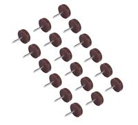 VGEBY Lot de 100 Patins à Clous pour Meubles, Protections de Sol en Plastique Durable pour Sols en Bois, Installation Facile pour Tables et Chaises, Taille 18 Mm (100 pièces Surface Plane 18mm
