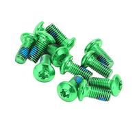 VGEBY Lot de 12 Vis de Fixation pour Disque de Frein de VTT, en Acier allié, Filetage Fin T25 M5x10 Mm, pour Vélos de Route et Vélos à Pignon fixe. (GREEN)