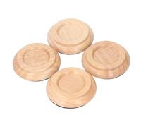 VGEBY Lot de 4 Protections de Sol en Bois de Hêtre pour Piano à Queue Droit avec Coussinets en Mousse EVA Antidérapants et Anti-bruit, Lot de 4 (Couleur du journal)