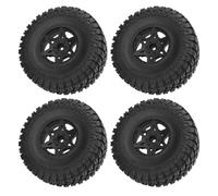 VGEBY Lot de 4 Roues de Camion RC Short Course, Pneu en Caoutchouc de 120 Mm de Diamètre, Moyeu Hexagonal en Plastique avec Adhérence Améliorée et Amortissement Solide, pour Slash 4x4