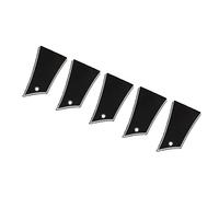 VGEBY Lot de 5 Plaques de Recouvrement pour Tige de Réglage du Manche, en Plastique Noir avec Lignes Blanches Trapézoïdales, Pièce de Rechange pour Guitare Basse électrique, Résistante