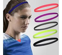 VGEBY Lot de 6 Bandeaux de Sport élastiques, Antidérapants et Absorbant la Transpiration, pour Femmes et Hommes, en Matière Douce et Confortable pour L'entraînement et Le Sport.