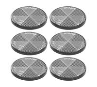 VGEBY Lot de 6 Réflecteurs Ronds, Réflecteurs de sécurité en Plastique pour Boîtes aux Lettres, Allées et Remorques, 2,24 Pouces de Diamètre, Support Adhésif pour Une Installation Facile (White)