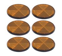 VGEBY Lot de 6 Réflecteurs Ronds, Réflecteurs de sécurité en Plastique pour Boîtes aux Lettres, Allées et Remorques, 2,24 Pouces de Diamètre, Support Adhésif pour Une Installation Facile (Yellow)