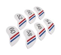 VGEBY Lot de 7 Couvre-têtes de Fer de Golf, Ensemble de Protection Léger et Imperméable en PU pour 48 50 52 54 56 58 60 Degrés, avec Fermeture à Fermeture Tactile et Marquages