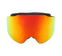 VGEBY Lunettes de Ski pour Adultes, Lunettes de Snowboard Antibuée à Double Lentille avec Bandeau élastique Réglable pour le Ski et le Snowboard (noir rouge)