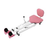 VGEBY Machine D'étirement de Jambe, capacité de 330 LB, Entraîneur de flexibilité Réglable à 180 Degrés avec Minuterie de Dossier de Siège en PU pour la Danse de Ballet, la (Blanc Rose)