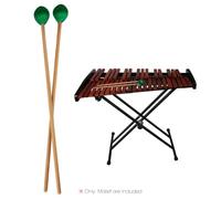 VGEBY Maillets de Bâton de Marimba Moyens, Mélange de Laine et D'acrylique de Haute qualité, Manche en Hêtre pour Joueurs de Marimba Xylophone Glockensplel, 1 Paire Rouge (1 paire)