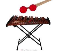VGEBY Maillets de Bâton de Marimba Moyens, Mélange de Laine et D'acrylique de Haute qualité, Manche en Hêtre pour Joueurs de Marimba Xylophone Glockensplel, 1 Paire Rouge (1 paire)