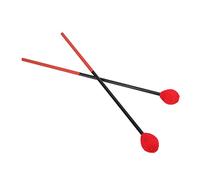 VGEBY Maillets Marimba en Fil de Coton en Fibre de Carbone - Aspect glacé, Tête Ronde Moyennement Dure - Convient aux Instruments de Percussion Basse 2 Pièces (tête rouge)