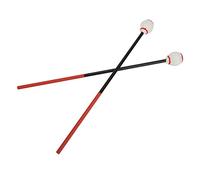 VGEBY Maillets Marimba en Fil de Coton en Fibre de Carbone - Aspect glacé, Tête Ronde Moyennement Dure - Convient aux Instruments de Percussion Basse 2 Pièces (point blanc)