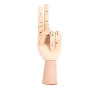 VGEBY Main en Bois Mannequin, 18 Cm Articulée avec Doigts | Référence d\'anatomie du dessin, pratique des proportions d\'esquisse de pose gestuelle, guide visuel de Studio Desk