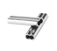 VGEBY Manches de pêche, Double Barrel manches cuivre Connecteurs tube 1,0 mm * 10 mm