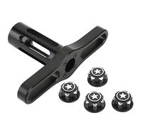 VGEBY Manchon D'écrous Hexagonaux de Roue de 17 Mm, clé à Outils D'installation D'écrous Hexagonaux de 17 Mm avec Capuchon D'écrou de Moyeu D'accouplement, pour Voiture 1/10 1/8 RC (Black)