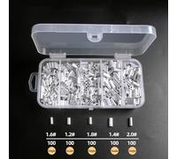 VGEBY Manchons à Sertir en Aluminium, Embouts Lisses Haute Résistance pour Lignes de Pêche, Kit de Connecteurs 200 Pièces avec 5 Tailles pour Bas de Ligne de Gréement (500PCS)