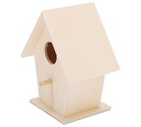VGEBY Mangeoire à Oiseaux en Bois Classique, Maison, Peinture, Artisanat de Décoration pour Oiseaux de Compagnie Heureux, 3,7x2,7x4,7 Pouces (Étage Unique n ° 3)