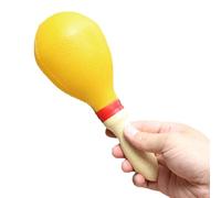 VGEBY Maracas, Instrument de Percussion Hochet pour Enfants avec Manche en Bois PVC pour Jeu de Musique Soirée Dansante (YELLOW)