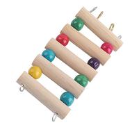VGEBY Marchepieds en Bois pour Petits Animaux, Design Flexible (S（5steps | Matériau en bois durable, Non toxique, Facile à connecter, Convient aux hamsters, Parfait pour l\'escalade