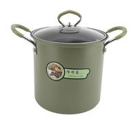 VGEBY Marmite à Friteuse avec Panier en Acier au Carbone, Marmite Antiadhésive 3L Multifonctionnelle pour une Utilisation Intérieure et Extérieure